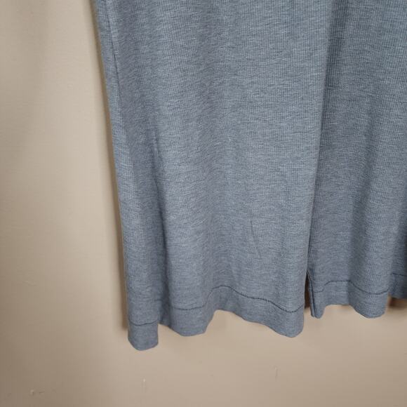 SKIMS LOUNGE LONG SLEEVE HENLEY ROMPER IN HEATHER GREY SIZE 4X - Picture 4 of 9